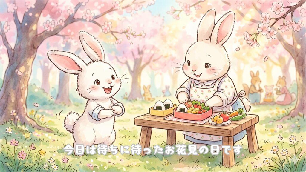 今日は待ちに待ったお花見の日です