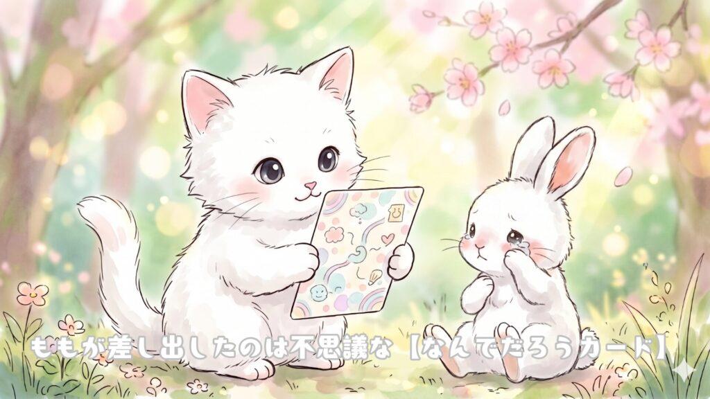 ももが差し出したのは不思議な【なんでだろうカード】