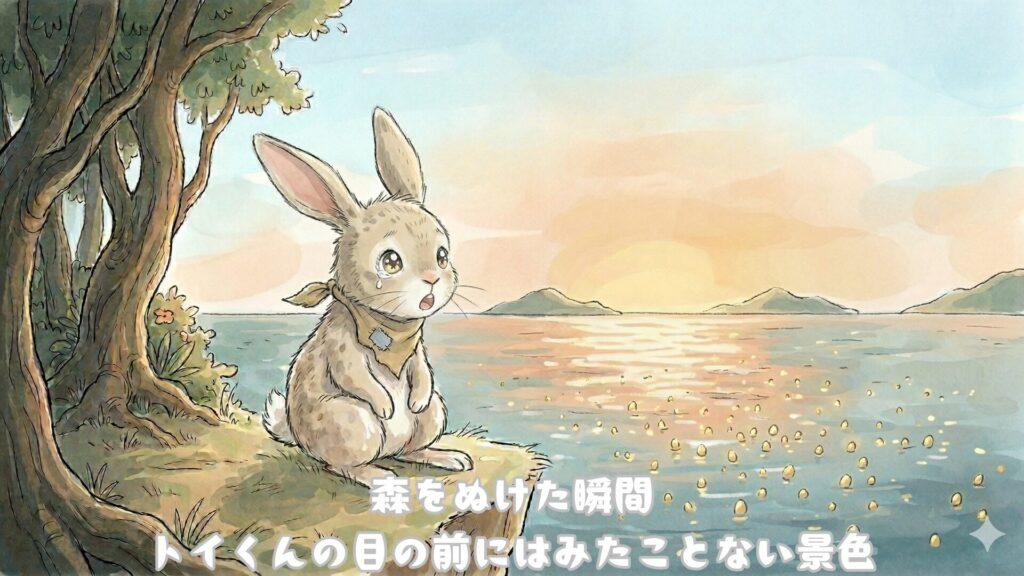 森を抜けた瞬間
トイくんの目の前にはみたことない景色