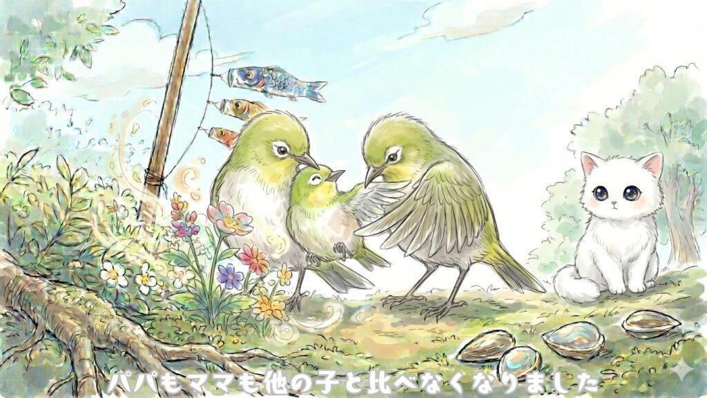 パパもママも他の子と比べなくなりました