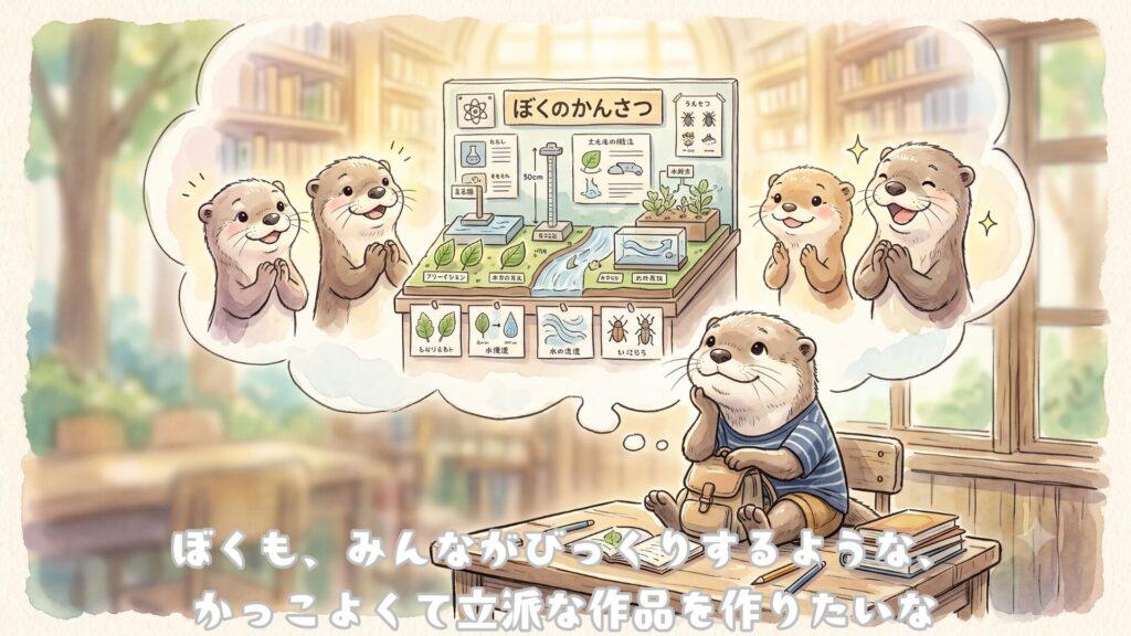 ぼくもみんながびっくりするような、かっこよくて立派な作品を作りたいな