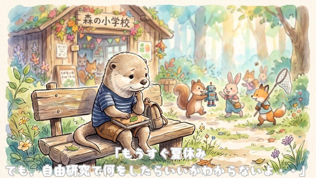 「もうすぐ夏休み。でも自由研究でなにをしたらいいかわからないよ・・」
