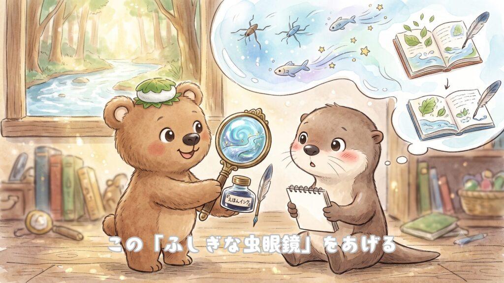 この「ふしぎな虫眼鏡」をあげる