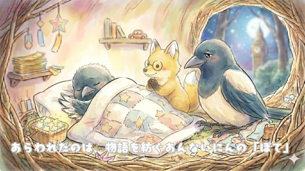 あらわれたのは、物語を紡ぐあんないにんの「ぽて」