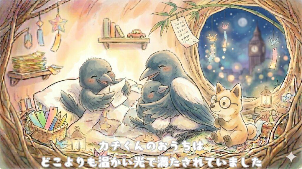 カチくんのおうちはどこよりも温かい光で満たされていました