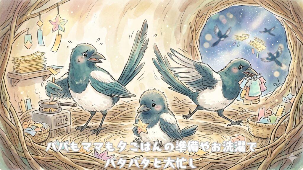 パパもママも夕ごはんの準備やお洗濯でバタバタと大忙し