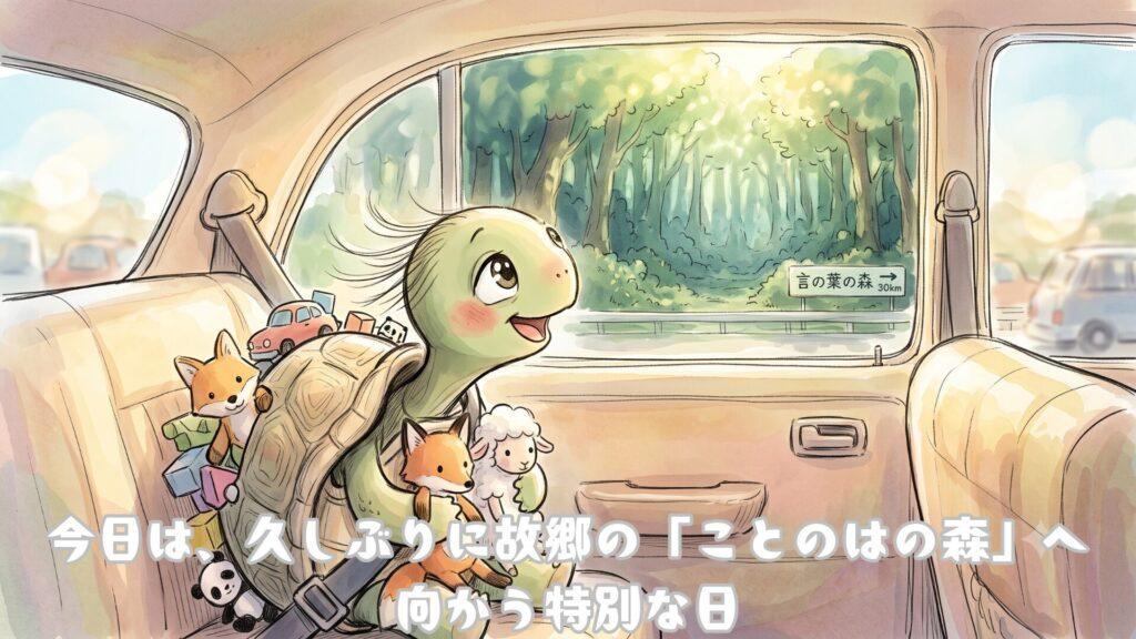 今日は、久しぶりに故郷の「ことのはの森」へ向かう特別な日