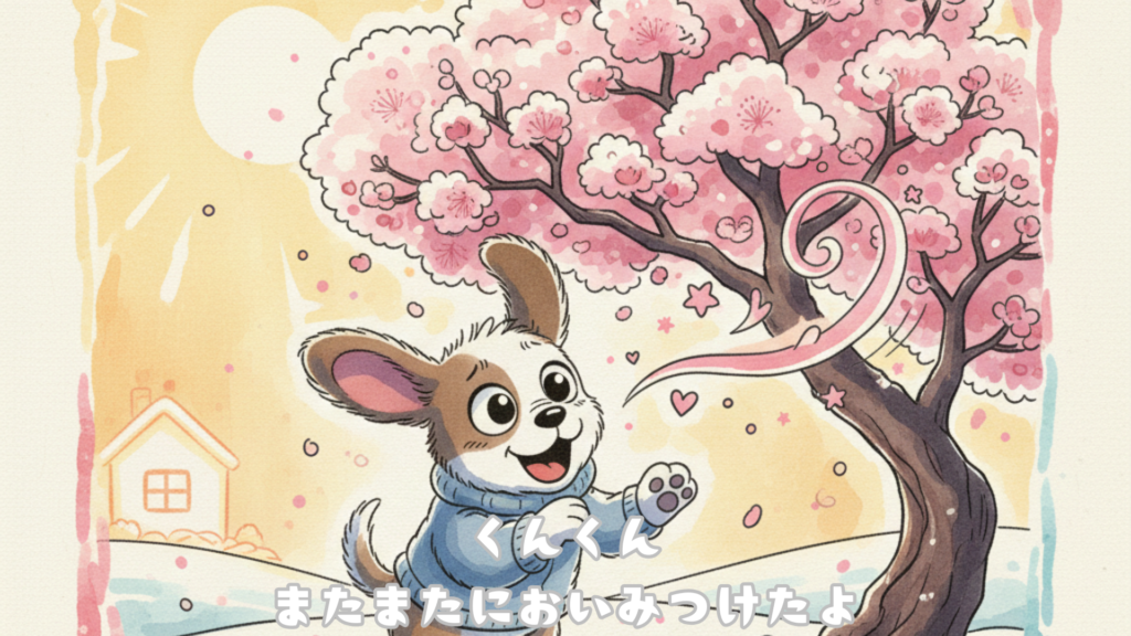 くんくん
またまたにおいみつけたよ
ふわっと咲いた梅のお花