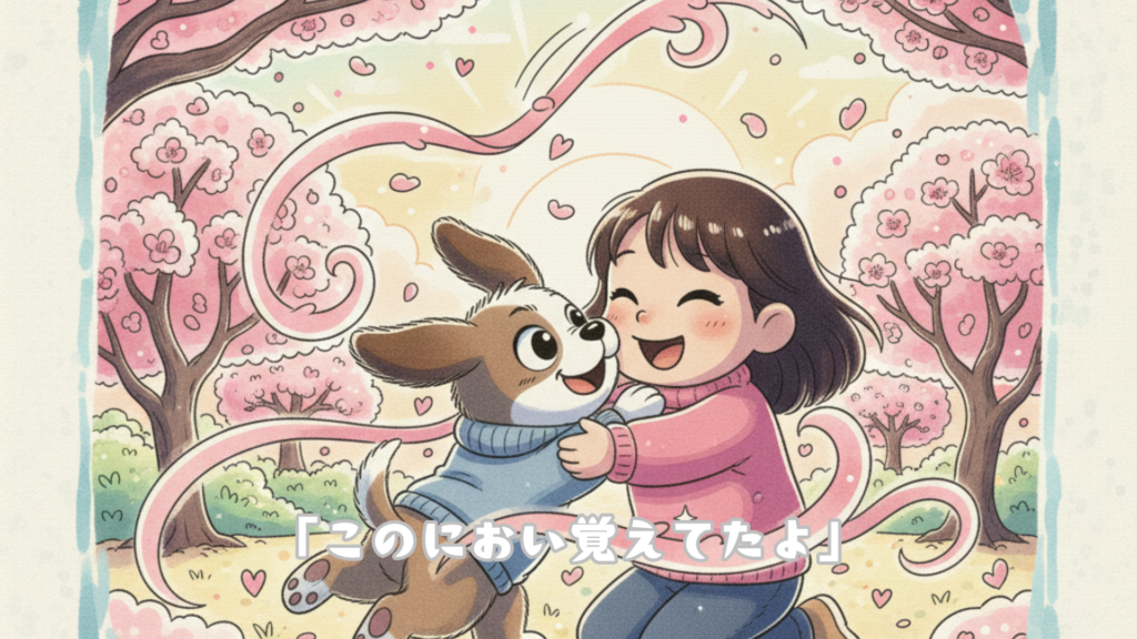 「このにおい覚えてたよ」
ハルはお家の庭に咲いてる梅のお花を頼りに帰ってきたのです
春の訪れとともに・・・
